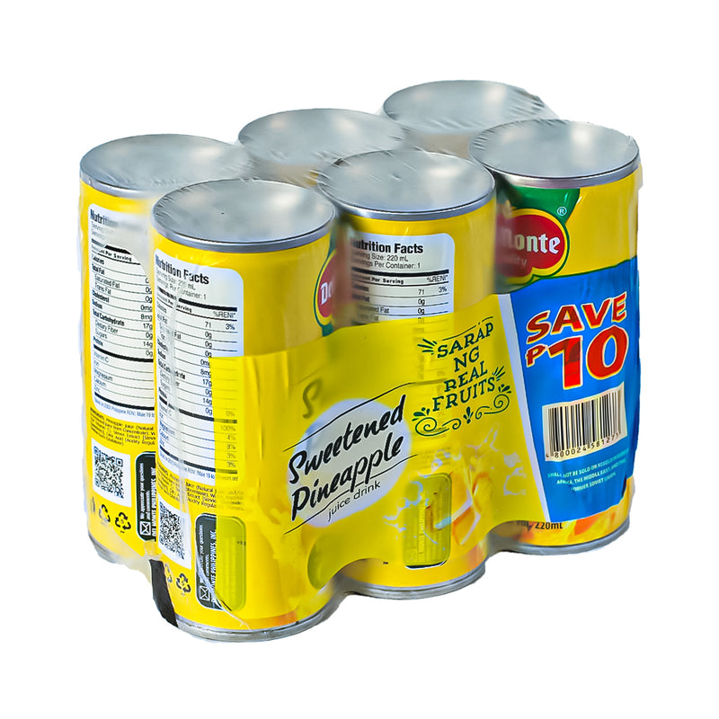 Del Monte Sweetened Pineapple 240ml x 6's