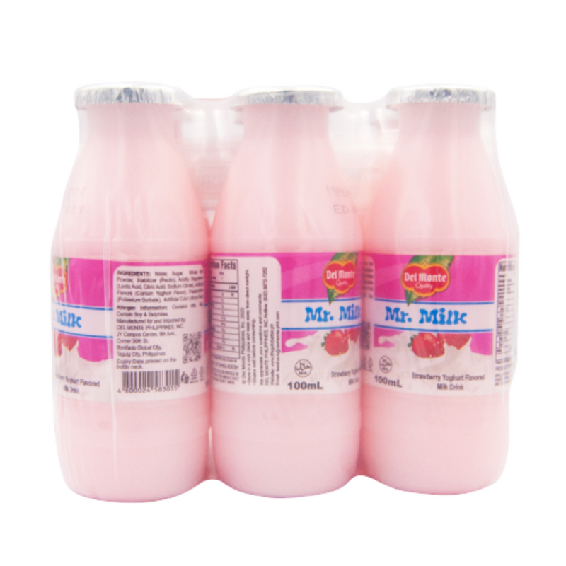 Del Monte Mr. Milk Strawberry Yoghurt 100ml x 6's