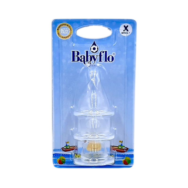 Babyflo Silicone Nipple X-Cut Blister 3's