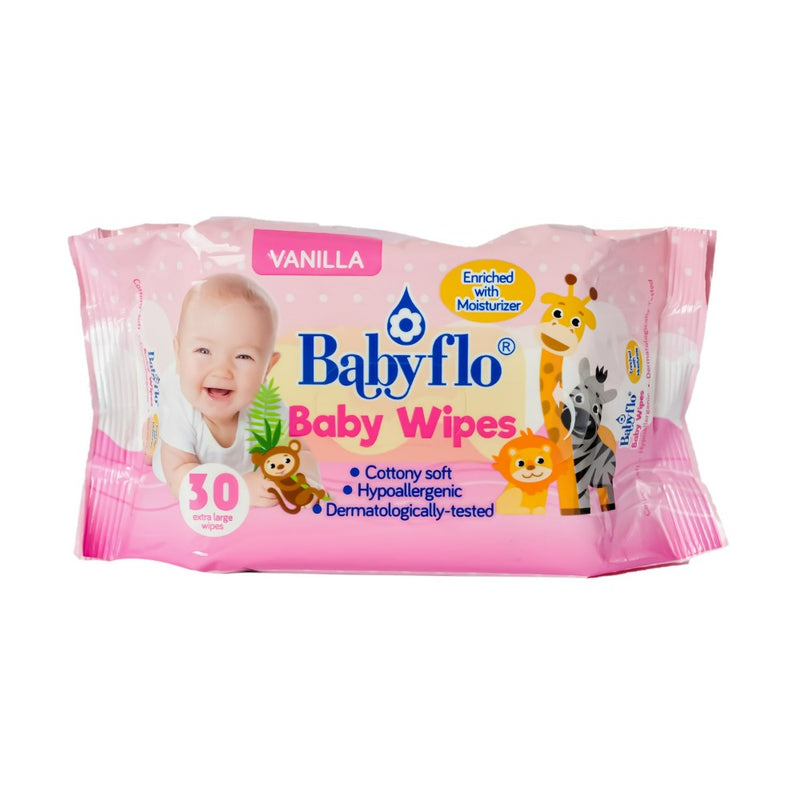 Babyflo Baby Wipes Vanilla 30's