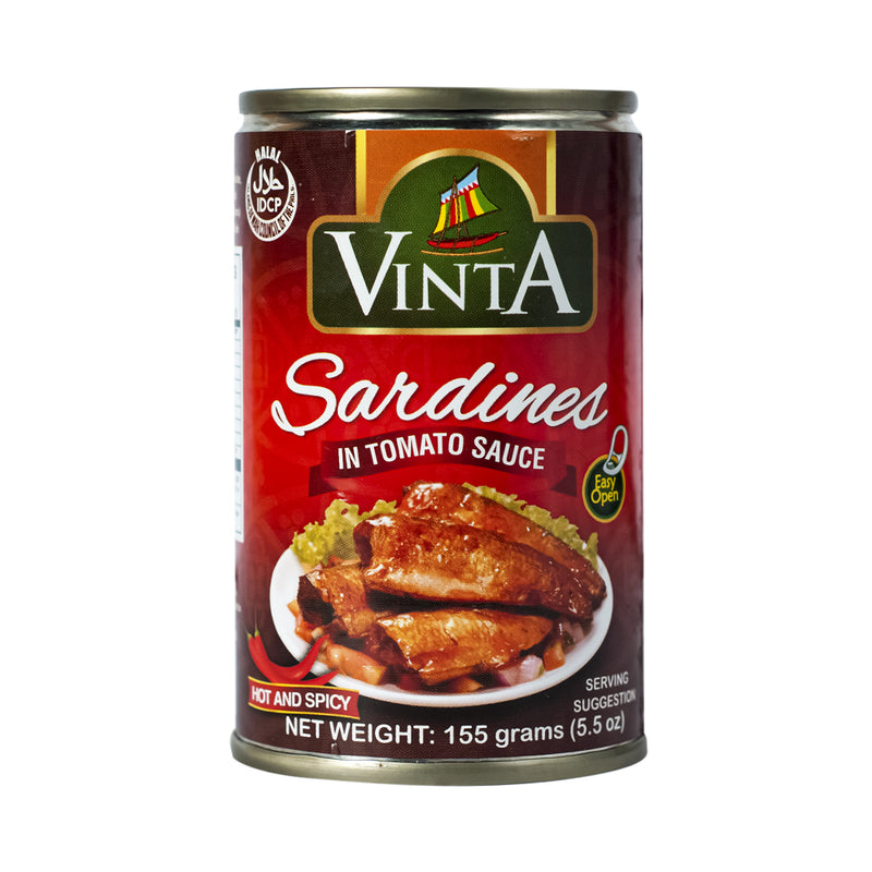 Vinta Sardines Tomato Sauce Hot And Spicy 155g