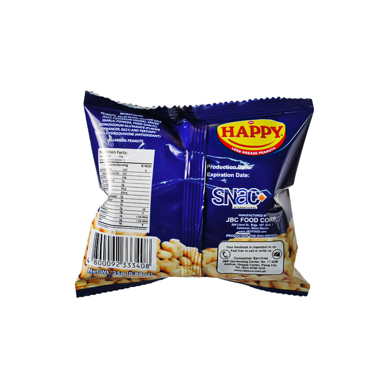 Happy Peanuts With Real Garlic Chips 25g
