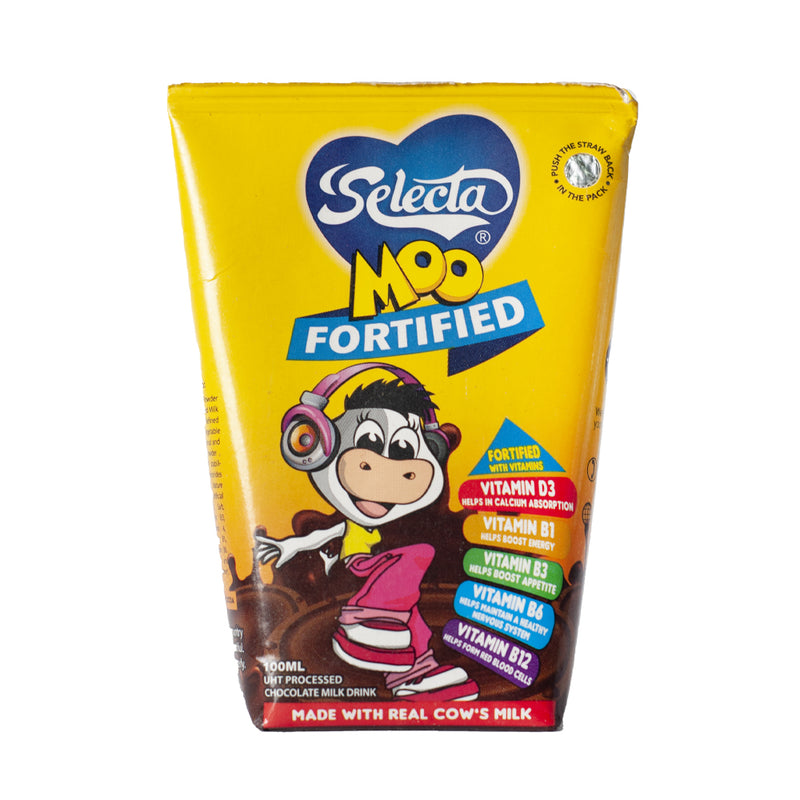 Selecta Moo Fortified Chocolate Milk Drink 100ml 8 + 2 Negosyo Pack