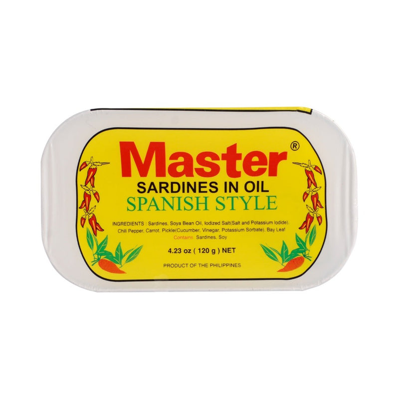 Master Sardines In Oil Spanish Style Club Can 120g