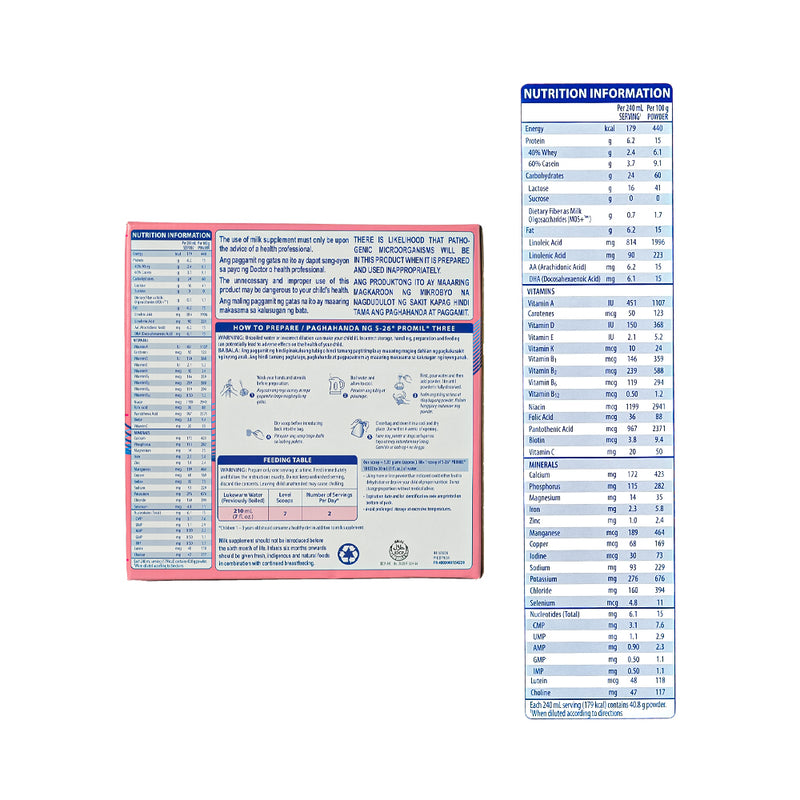 S-26 Promil Three Milk Supplement 1-3yrs Old 1.2Kg