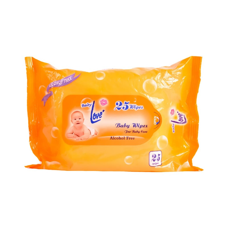 Baby Love Wet Wipes Orange 25's