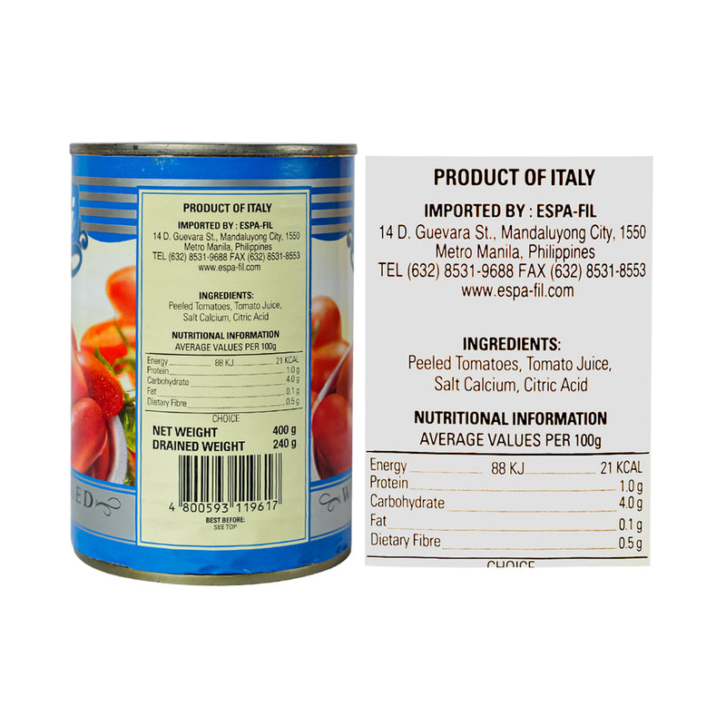 Capri Whole Peeled Tomatoes 400g