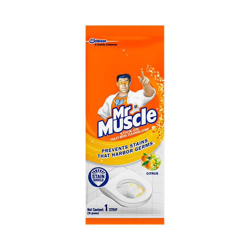 Mr. Muscle Stick-On Toilet Bowl Cleaning Strip Citrus 10g 1's