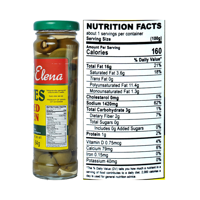 Doña Elena Pitted Green Olives 140g