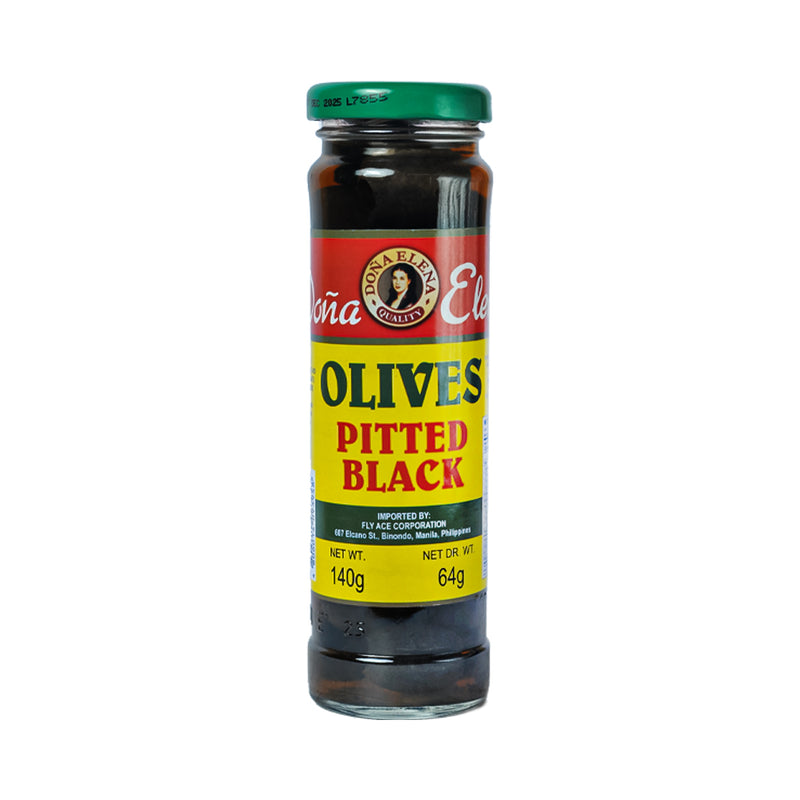 Doña Elena Pitted Black Olives 140g