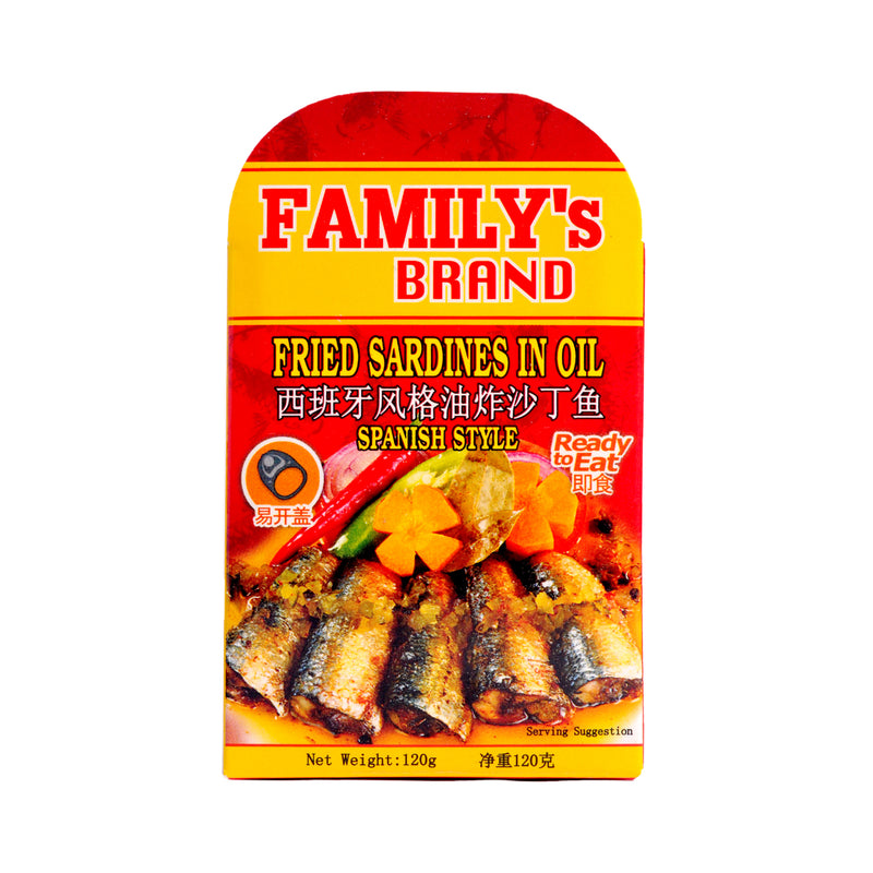 Family's Brand Fried Sardines Spanish Style Club Can 120g