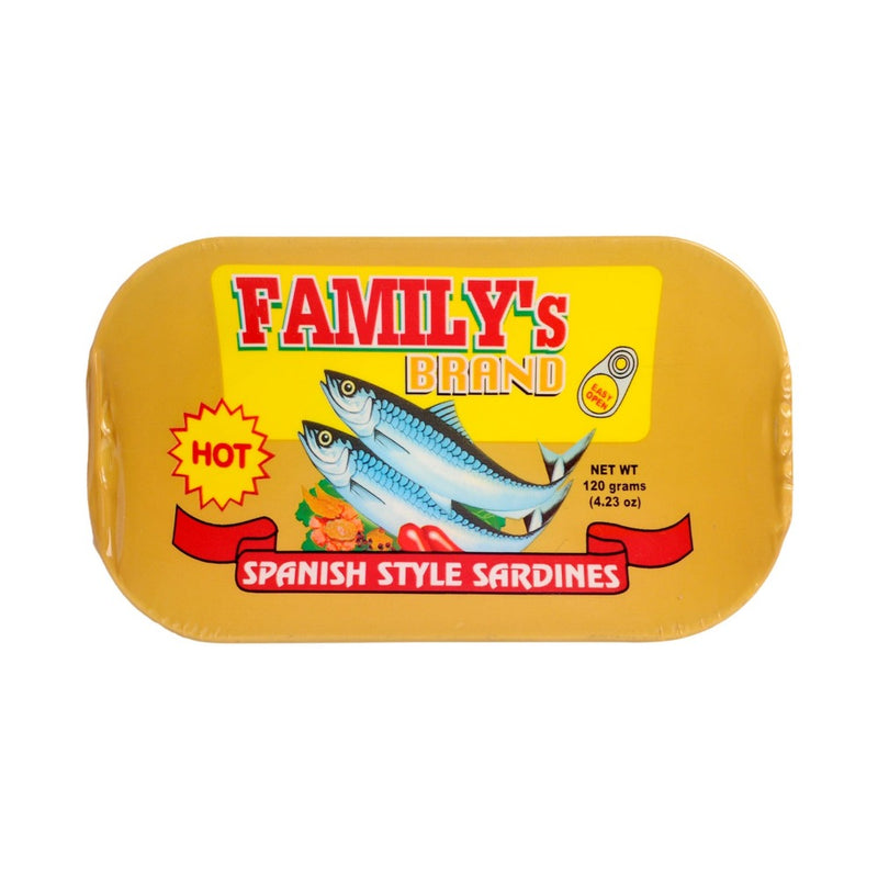 Family's Brand Fried Sardines Spanish Style Hot Club Can 120g