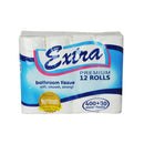 Extra Bathroom Tissue 2Ply Regular 12 Rolls