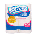 Extra Bathroom Tissue 2Ply Jumbo 4 Rolls