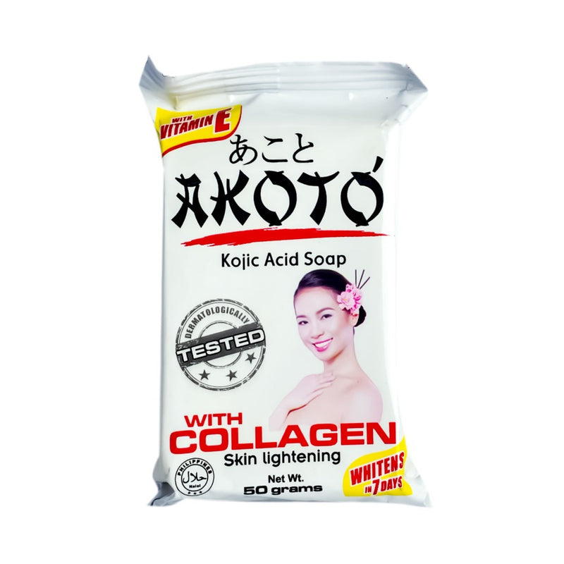 Akoto Skin Lightening Kojic Acid Soap with Collagen 50g