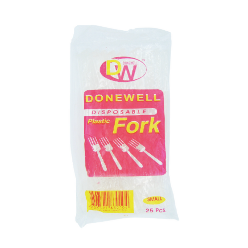 Plastic Fork Transparent Small 25's