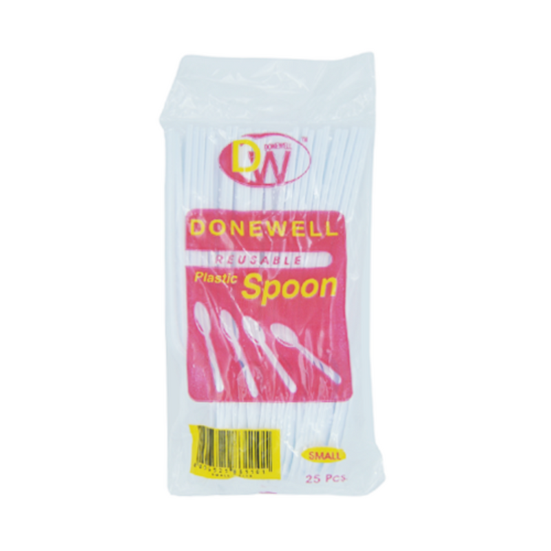 Donewell Plastic Spoon Opaque Small 25's