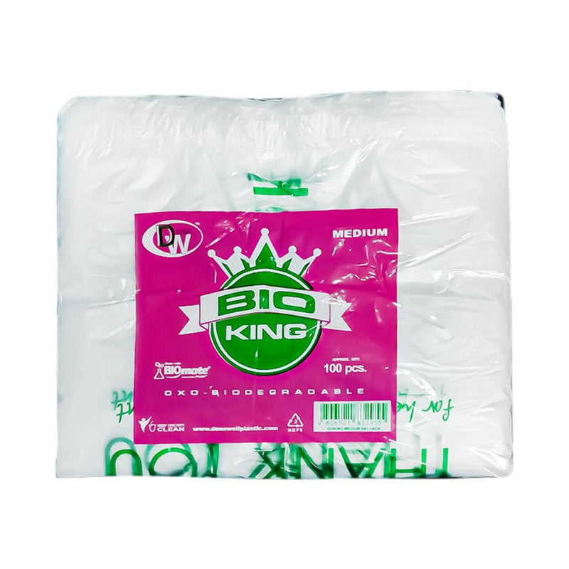 BioKing Plastic Bag Opaque White Medium 100's