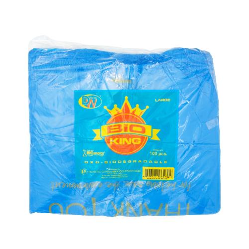 Bioking Plastic Bag Large Blue 100's