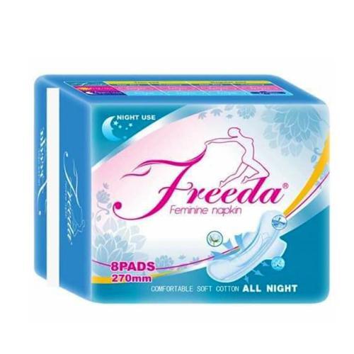 Freeda Napkin Soft Cotton Night Use 8 Pads Plus 2 Pads