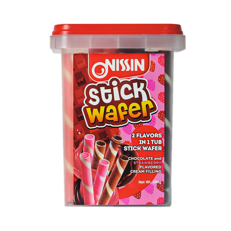 Nissin Stick Wafer Chocolate And Strawberry 264g