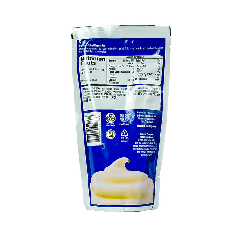 Best Foods Real Mayonnaise Pouch 220ml