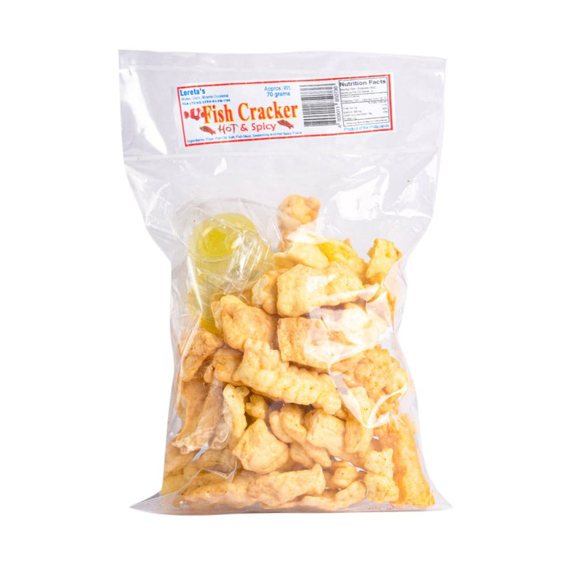 Loreta's Fish Cracker Hot And Spicy 70g