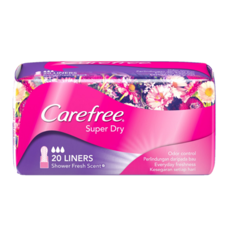 Carefree Super Dry Scented Panty Shield Regular 20's