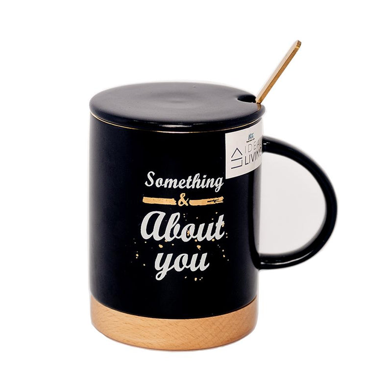 Ideal Living Printed Mug with Cover & Stirrer