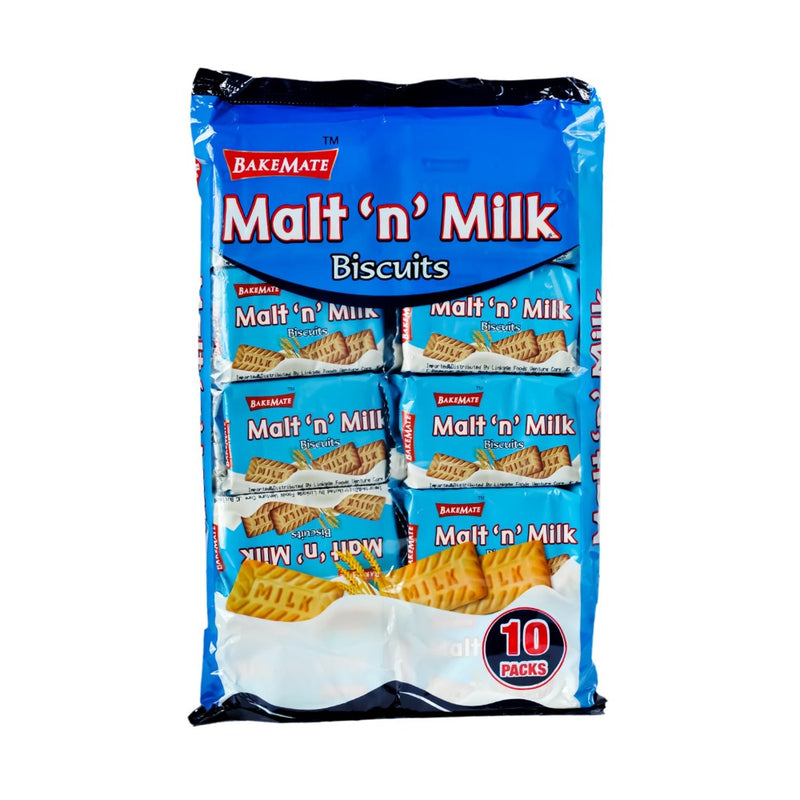 Bakemate Biscuits Malt And Milk 35g x 10's