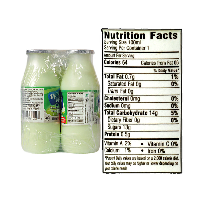 Milk Man Yogurt Drink Green Apple 100ml x 6's