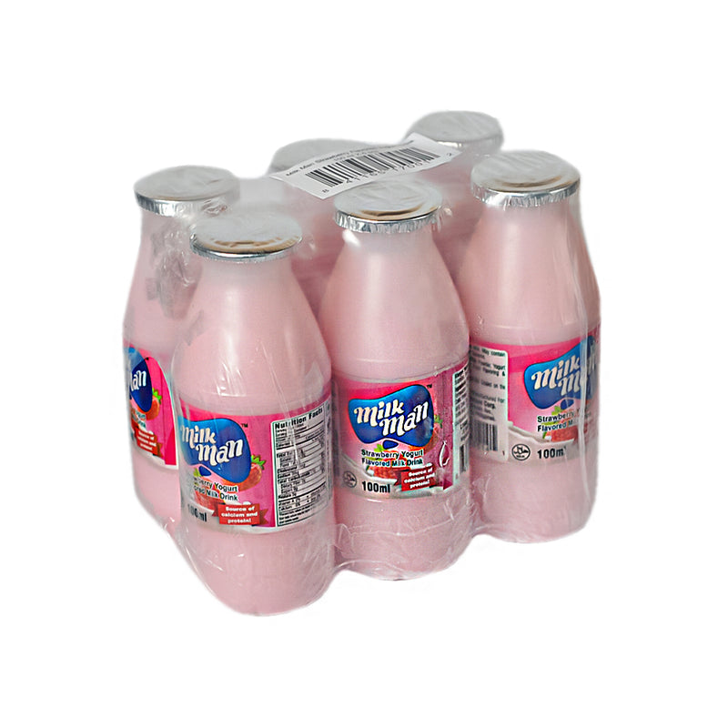Milk Man Yogurt Drink Strawberry 100ml x 6's