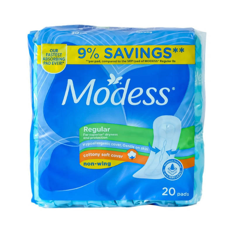 Modess Maxi Regular Cottony Soft Cover Sanitary Napkin Non-Wing Sulit Pack 20's