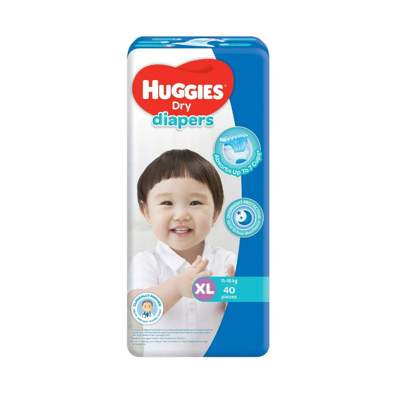 Huggies Dry Diapers Jumbo Pack XL 40's