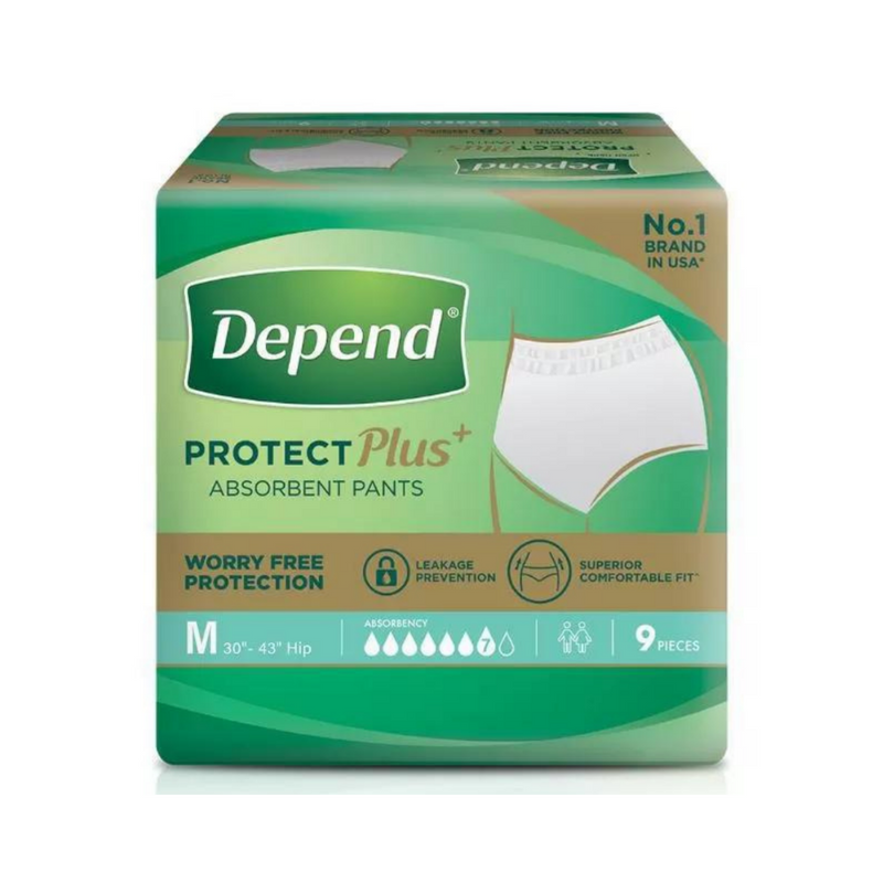 Depend Protect Plus Pants Medium 9's