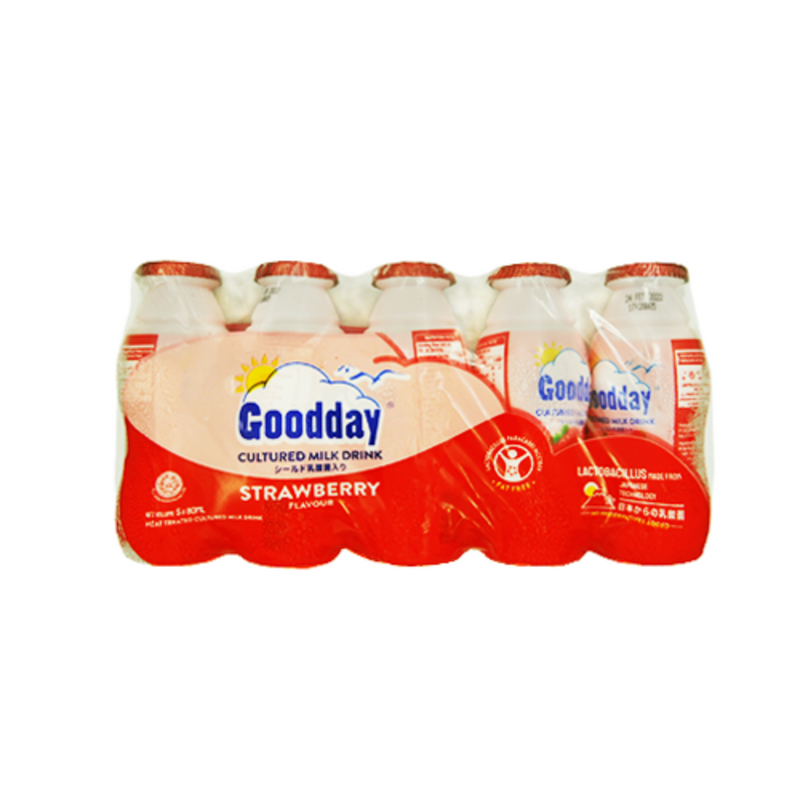 Goodday Cultured Milk Drink Strawberry 80ml 5's