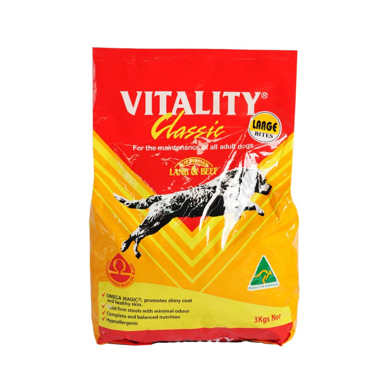 Vitality Dog Food Classic Large Bites 3kg