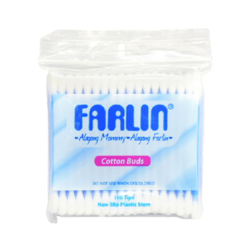 Farlin Infants Cotton Buds Plastic Polybag Blue 108 Tips