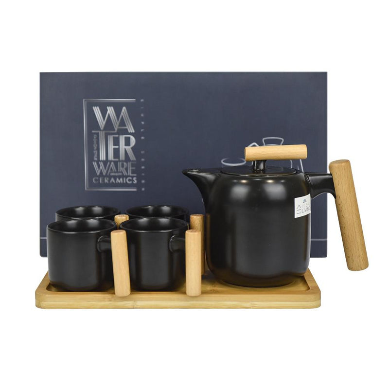 Ideal Living 5pc Tea Set Black SJ1412-2