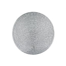 Placemat Spiral Pressed Vinyl Round Silver