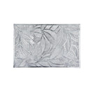 Placemat Vinyl Leaf Rectangular Silver 45 x 30cm