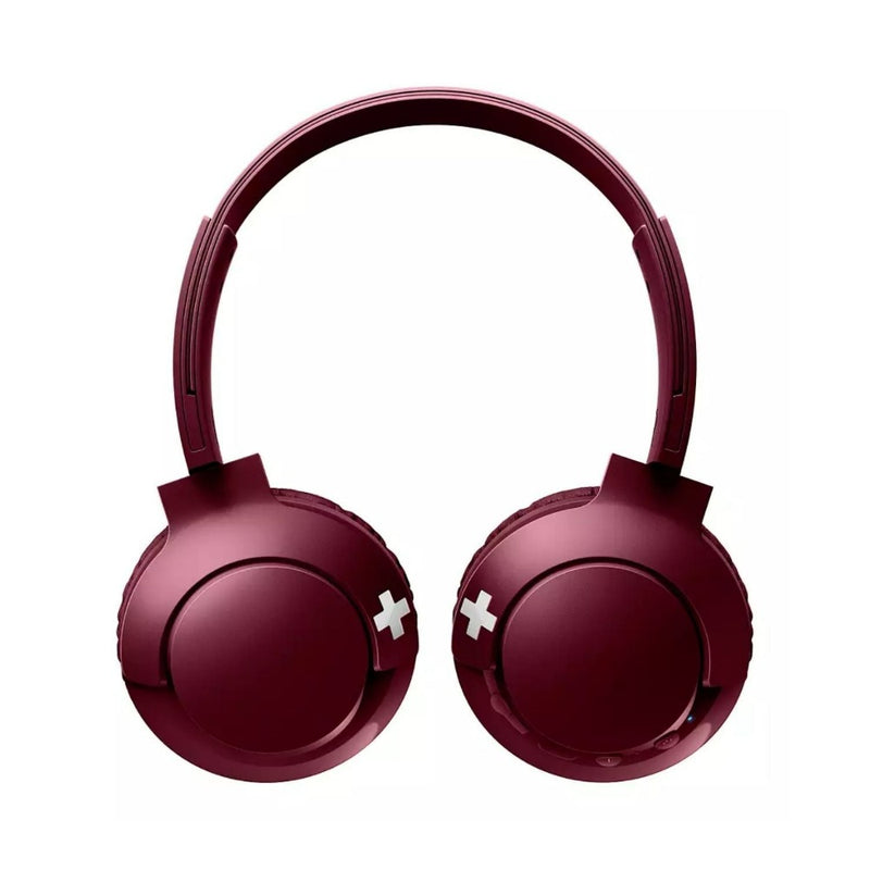 Philips Bass+ On Ear Bluetooth Headphones - Red