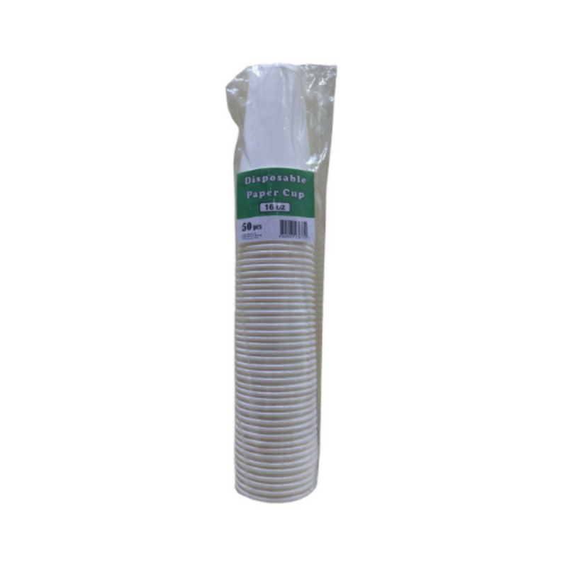 Styroplast Disposable Paper Cup 16oz 50's