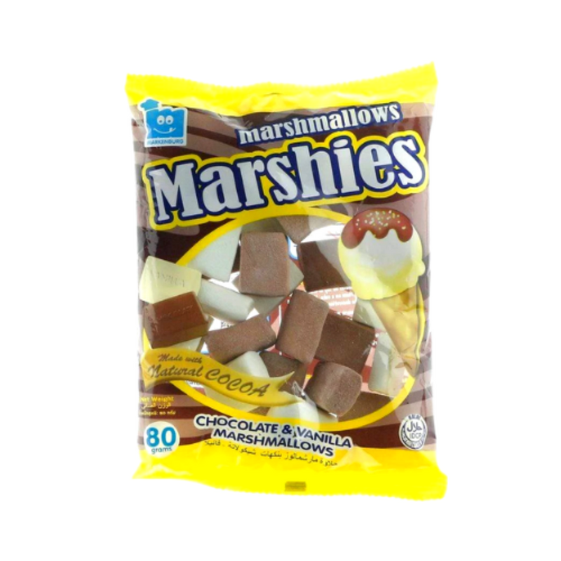 Marshies Marshmallows Chocolate And Vanilla 80g
