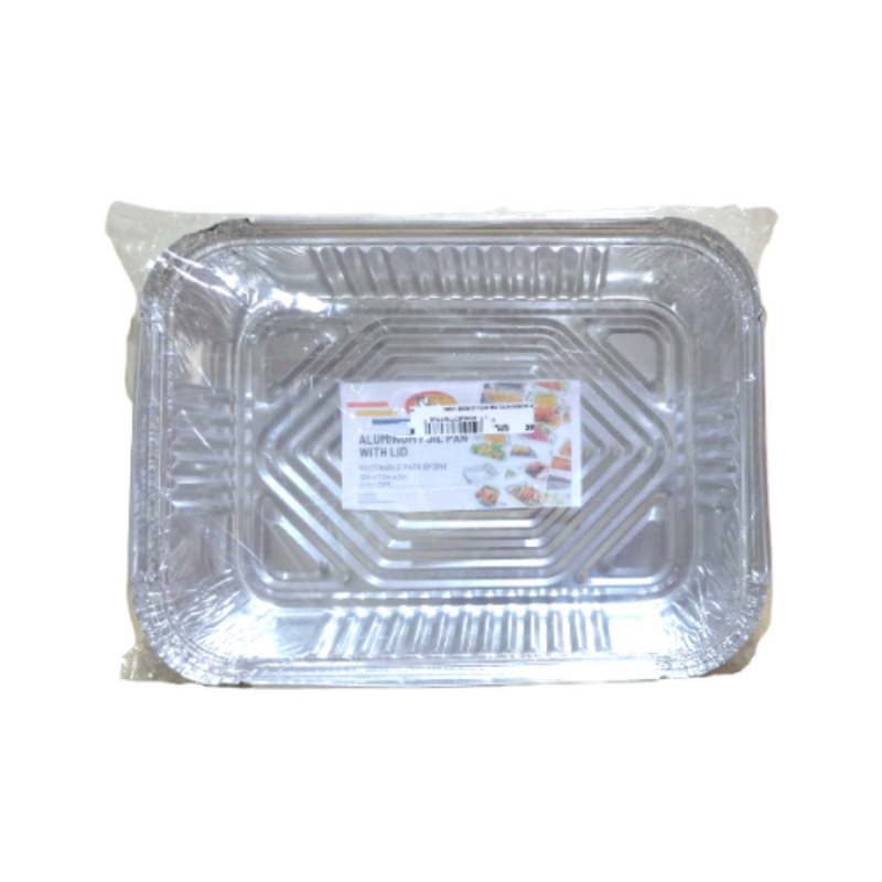DW Aluminum Foil Pan With Lid RE255 1100ml