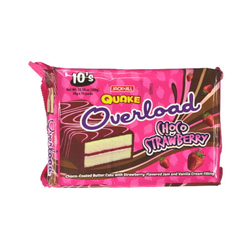 Jack 'n Jill Quake Overload Choco Strawberry 30g x 10's