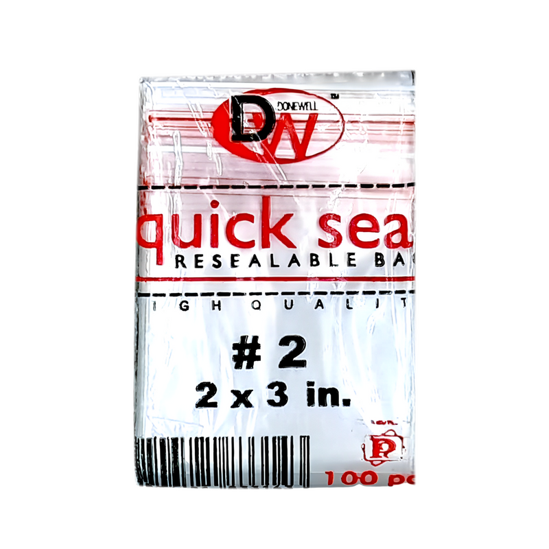 Donewell Quick Seal Resealable 2"x3" In 100's