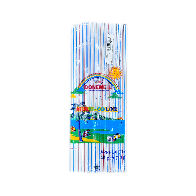 Donewell Multi Color Drinking Straw White 20g