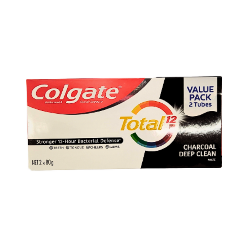 Colgate Total Toothpaste Charcoal Deep Clean 80g Twin Pack