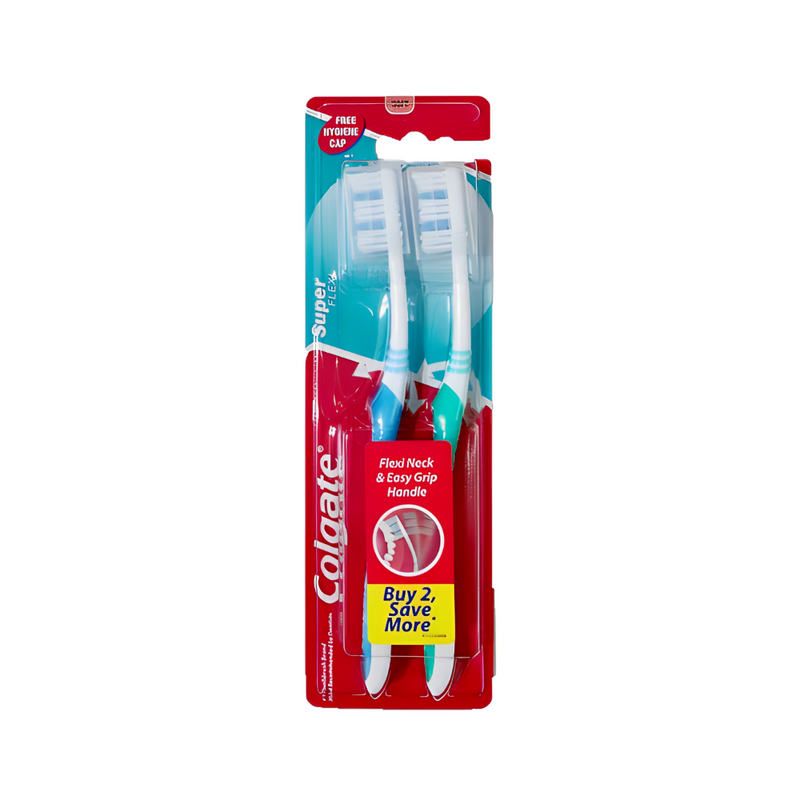 Colgate Super Flexi Toothbrush With Cap 2's